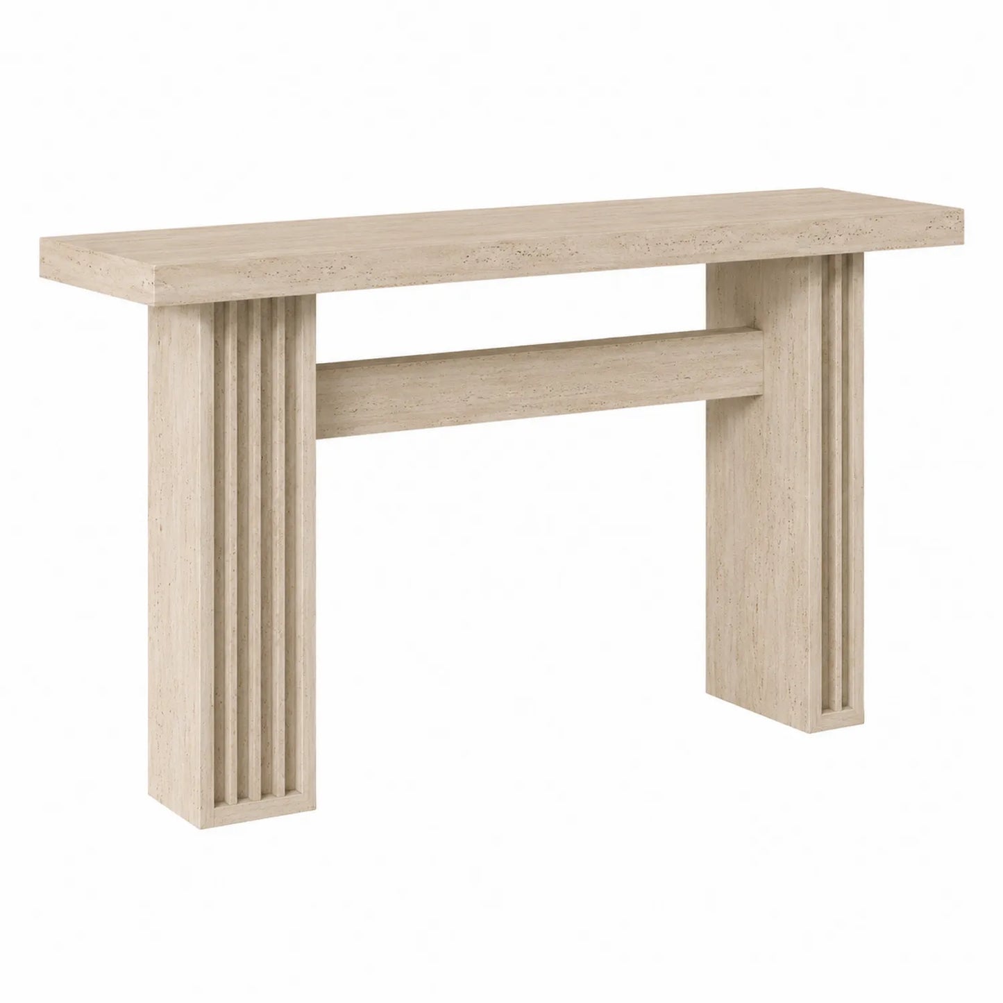 Mesa consola de travertino rectangular 120x40x80 cm