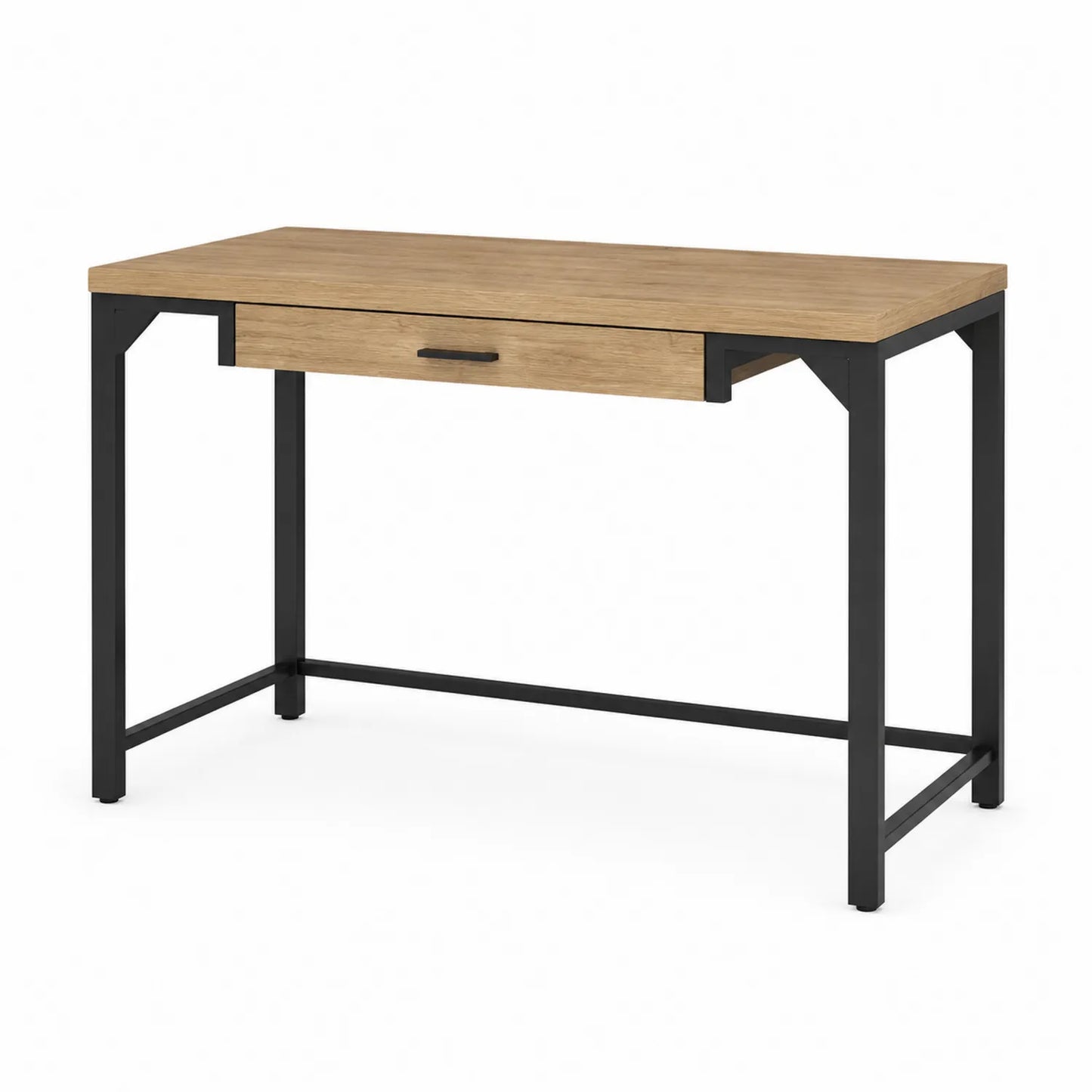 Escritorio de Madera y Metal con Cajón 120x60x75 cm