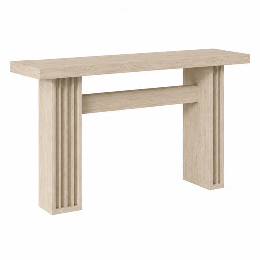 Mesa consola de travertino rectangular 120x40x80 cm